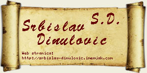 Srbislav Dinulović vizit kartica